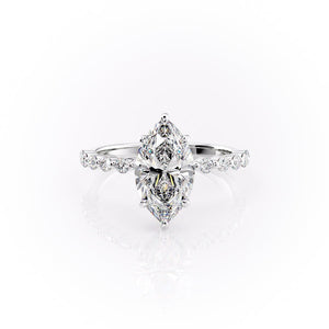 The Khloe Set With A 1 Carat Marquise Moissanite