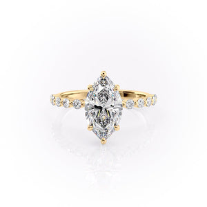 The Khloe Set With A 3 Carat Marquise Moissanite