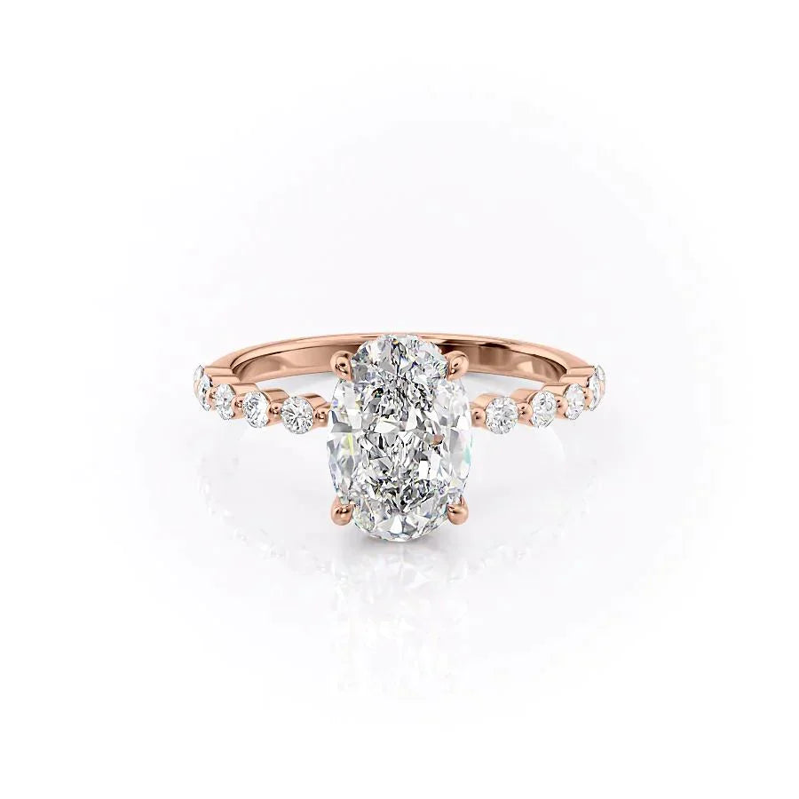 The Khloe Set With A 4 Carat Oval Moissanite