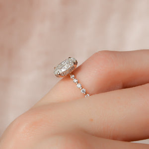 The Khloe Set With A 1 Carat Oval Lab Diamond