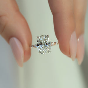 The Khloe Set With A 1 Carat Oval Lab Diamond