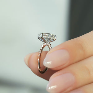 The Khloe Set With A 1 Carat Oval Lab Diamond