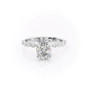 The Khloe Set With A 4 Carat Oval Moissanite
