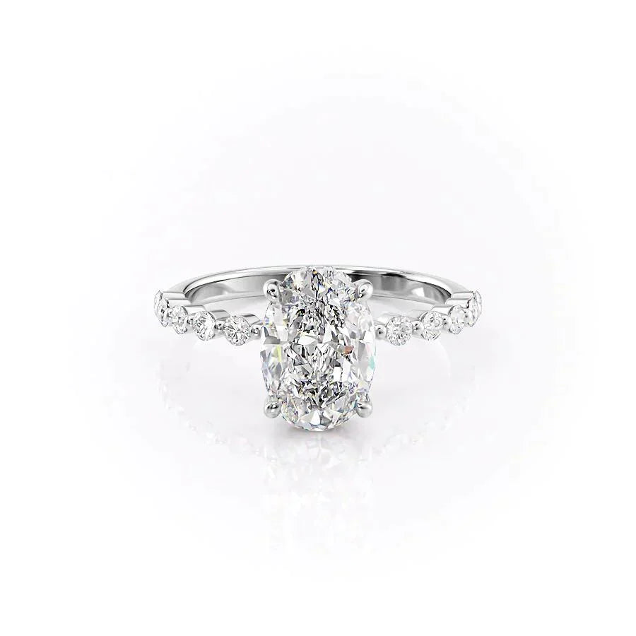 The Khloe Set With A 4.5 Carat Oval Moissanite