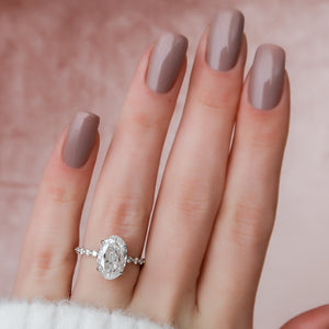 The Khloe Set With A 2 Carat Oval Lab Diamond