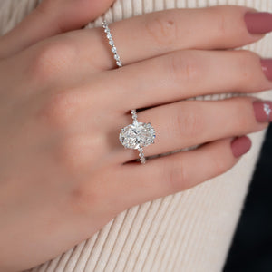 The Khloe Set With A 2 Carat Oval Lab Diamond