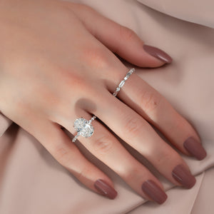 The Khloe Set With A 2 Carat Oval Lab Diamond