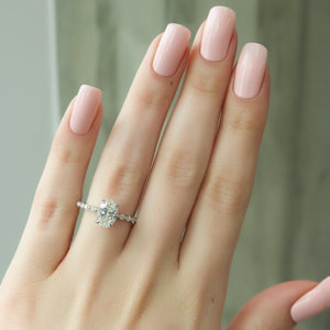 The Khloe Set With A 2 Carat Oval Lab Diamond