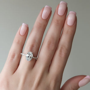 The Khloe Set With A 2 Carat Oval Lab Diamond