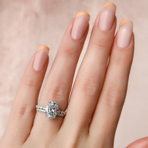 The Khloe Set With A 2 Carat Oval Lab Diamond