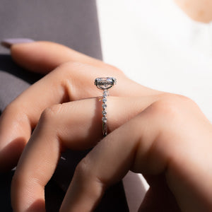 The Khloe Set With A 2 Carat Oval Lab Diamond