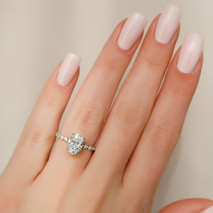 The Khloe Set With A 2 Carat Oval Lab Diamond
