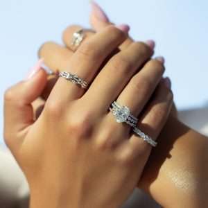 The Khloe Set With A 2 Carat Oval Lab Diamond