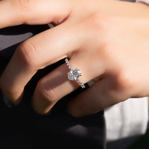 The Khloe Set With A 2 Carat Oval Lab Diamond