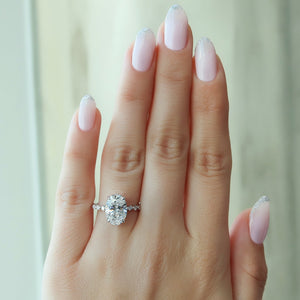 The Khloe Set With A 2 Carat Oval Lab Diamond
