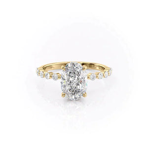 The Khloe Set With A 1 Carat Oval Lab Diamond