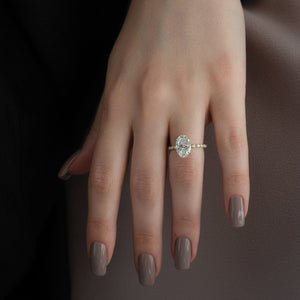 The Khloe Set With A 2 Carat Oval Lab Diamond