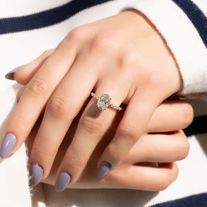 The Khloe Set With A 2 Carat Oval Lab Diamond