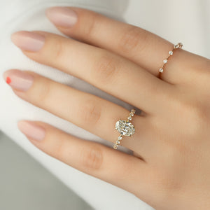 The Khloe Set With A 2 Carat Oval Lab Diamond