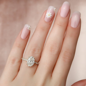 The Khloe Set With A 2 Carat Oval Lab Diamond