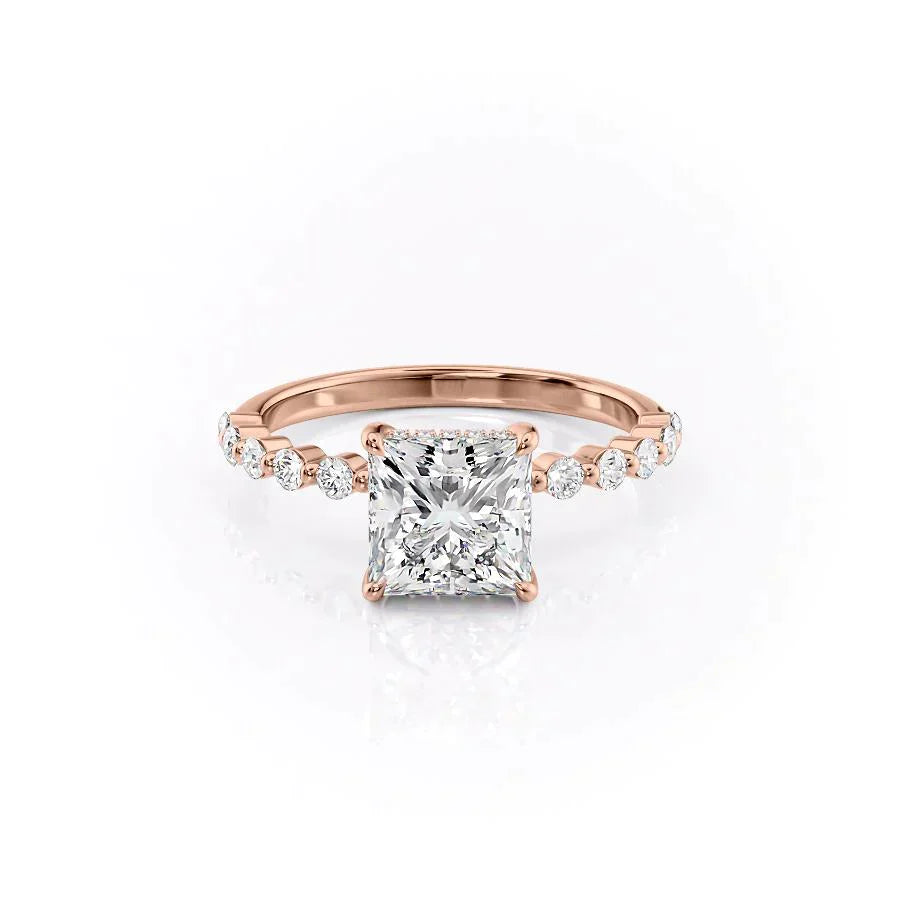 The Khloe Set With A 2 Carat Princess Lab Diamond