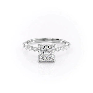 The Khloe Set With A 4.5 Carat Princess Moissanite