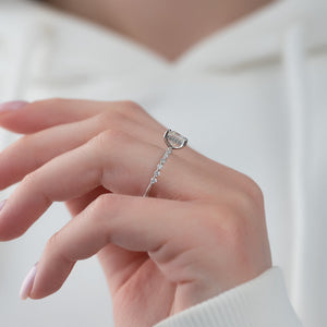 The Khloe Set With A 2 Carat Princess Lab Diamond