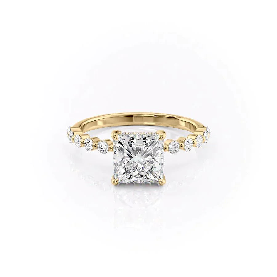 The Khloe Set With A 1.5 Carat Princess Lab Diamond