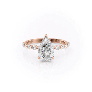 The Khloe Set With A 2 Carat Pear Lab Diamond