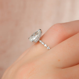 The Khloe Set With A 2 Carat Pear Lab Diamond