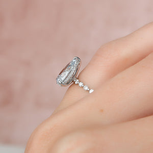 The Khloe Set With A 2 Carat Pear Lab Diamond
