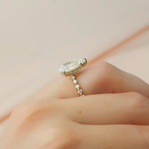 The Khloe Set With A 2 Carat Pear Lab Diamond