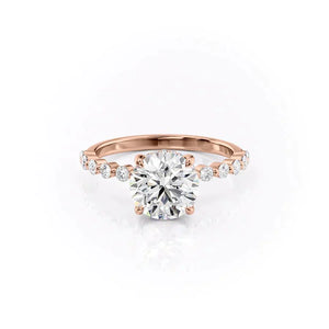 The Khloe Set With A 2 Carat Round Moissanite
