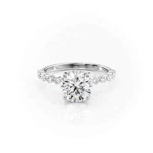 The Khloe Set With A Round Moissanite