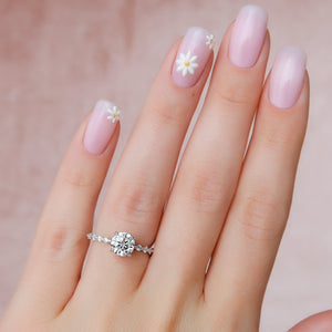 The Khloe Set With A 2 Carat Round Lab Diamond