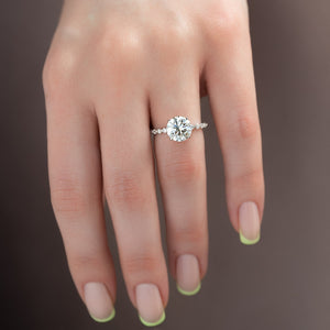 The Khloe Set With A 2 Carat Round Lab Diamond