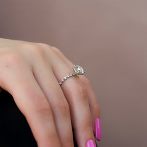 The Khloe Set With A 2 Carat Round Lab Diamond