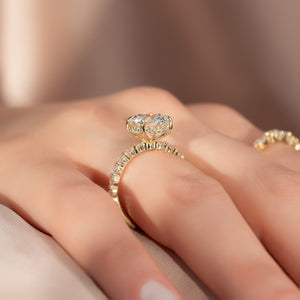 The Khloe Set With A 2 Carat Round Lab Diamond