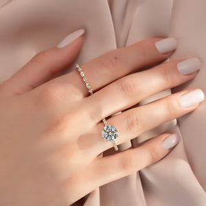 The Khloe Set With A 2 Carat Round Lab Diamond
