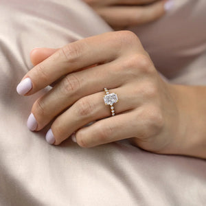The Khloe Set With A 4 Carat Radiant Moissanite