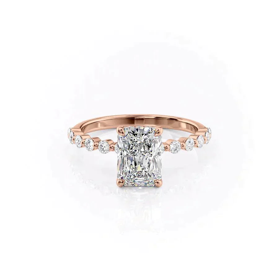 The Khloe Set With A 2 Carat Radiant Lab Diamond