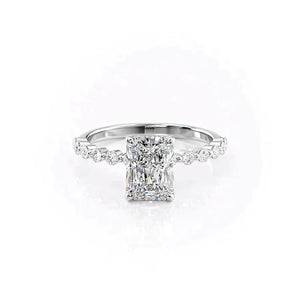 The Khloe Set With A 1 Carat Radiant Lab Diamond