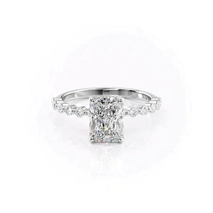 The Khloe Set With A 4.5 Carat Radiant Moissanite