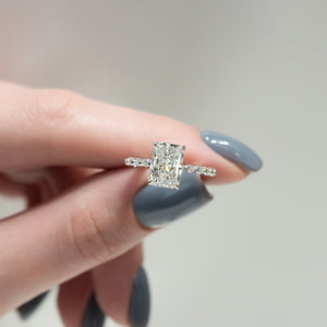 The Khloe Set With A 2 Carat Radiant Lab Diamond