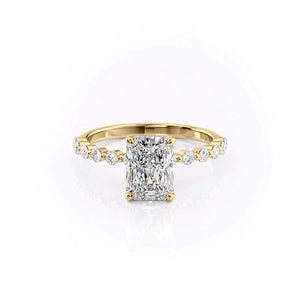 The Khloe Set With A 4.5 Carat Radiant Moissanite