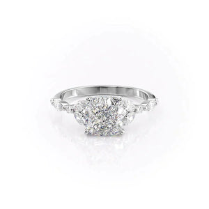 The Chelsea Set With A 2 Carat Cushion Lab Diamond