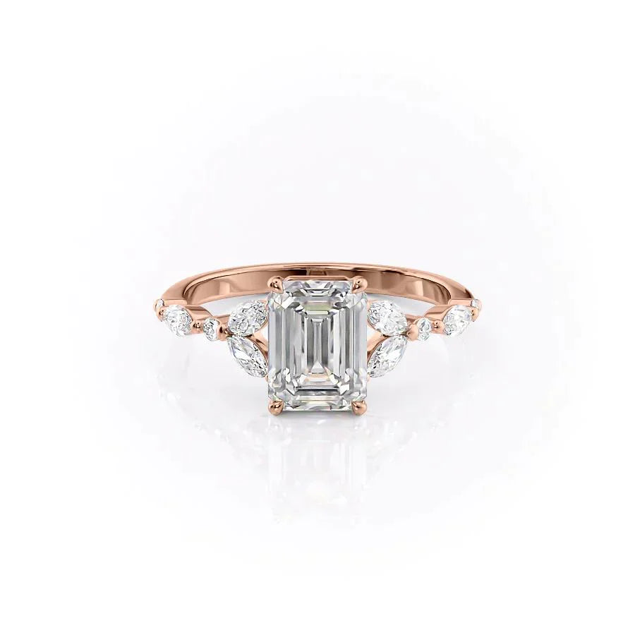 The Chelsea Set With A 1 Carat Emerald Lab Diamond