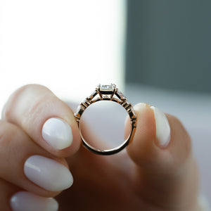 The Chelsea Set With A 2 Carat Emerald Lab Diamond