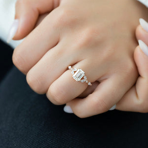 The Chelsea Set With A 2 Carat Emerald Lab Diamond