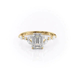 The Chelsea Set With A 2.5 Carat Emerald Lab Diamond